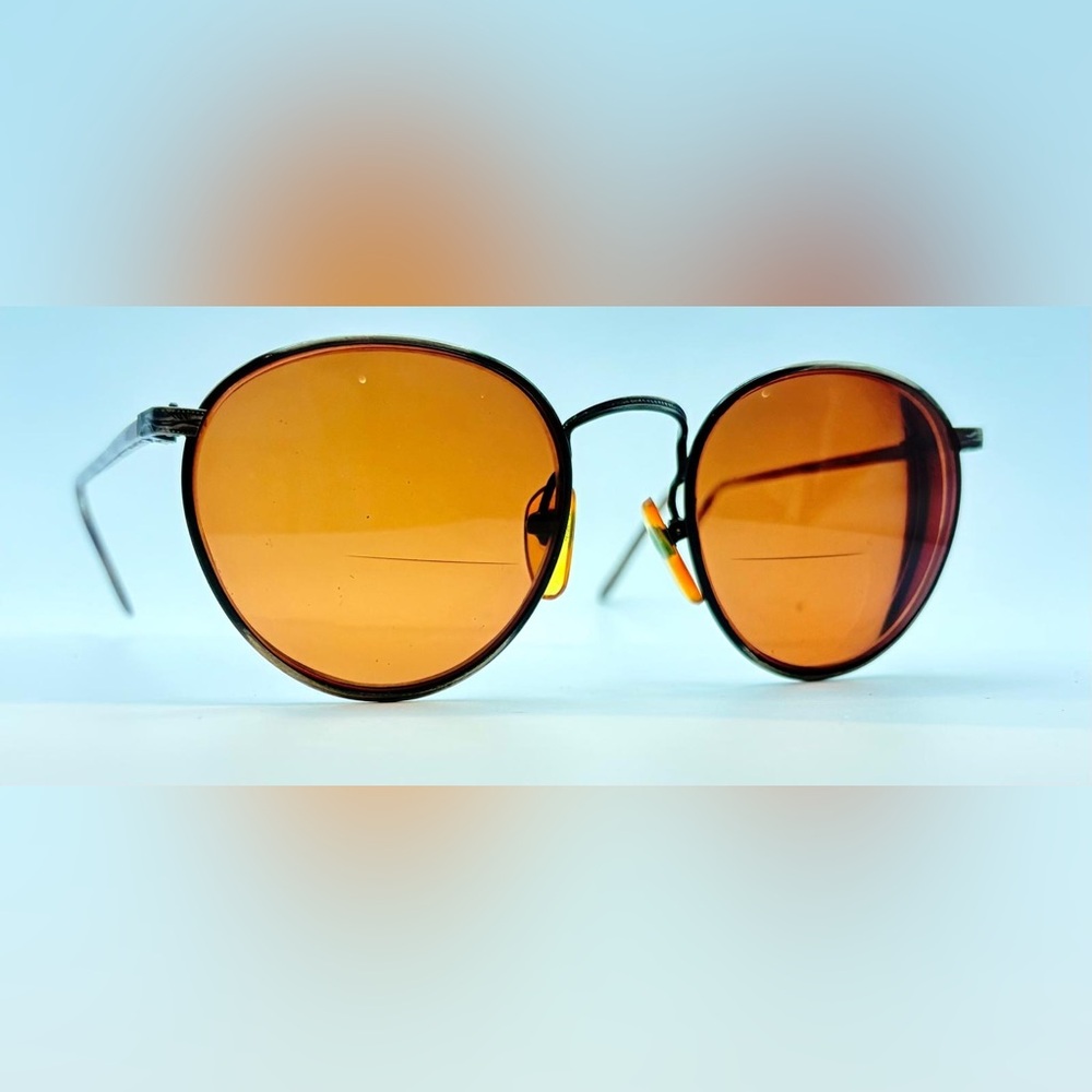 Vintage Anthony Martin Greg Black Gray Oval Sunglasses Frames Only